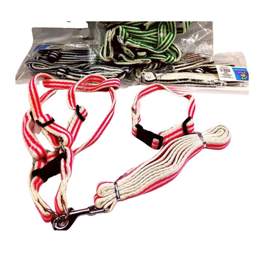 Set Of 3 : Leash,Harness & Collar