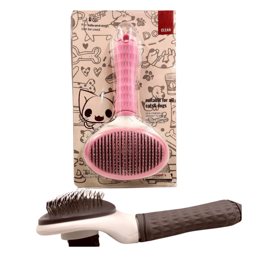 Depets Self Cleaning Slicker Brush, Dog Cat Bunny Pet Grooming Shedding  Brush - Easy to Remove Loose Undercoat, Pet Massaging Tool Suitable for  Pets